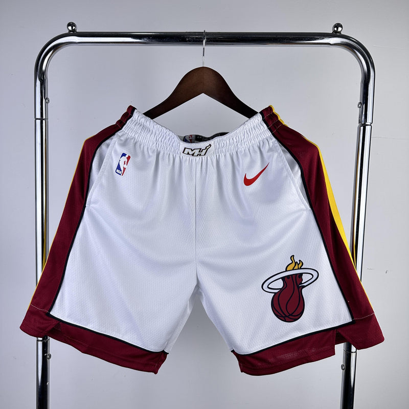 Short Miami Heat - Branco e Vermelho