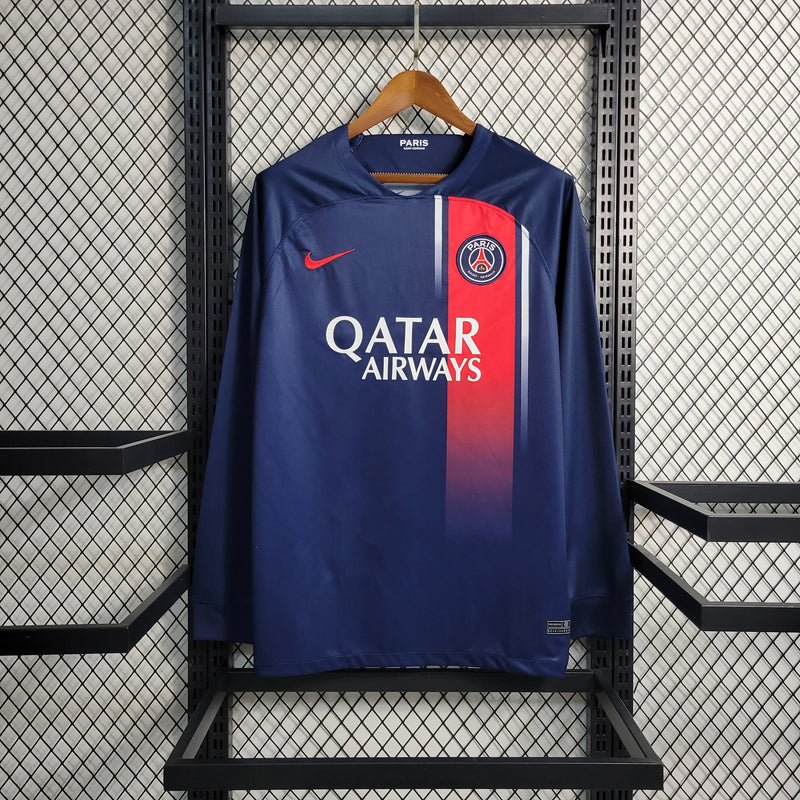 Camisa PSG Manga Longas Masculino - Temporada 2023/24 - Home