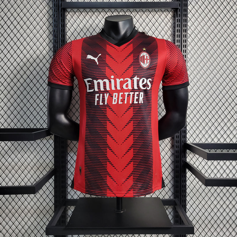 Camisa Milan Masculino - Temporada 2023/24 - Home (Versão Jogador)