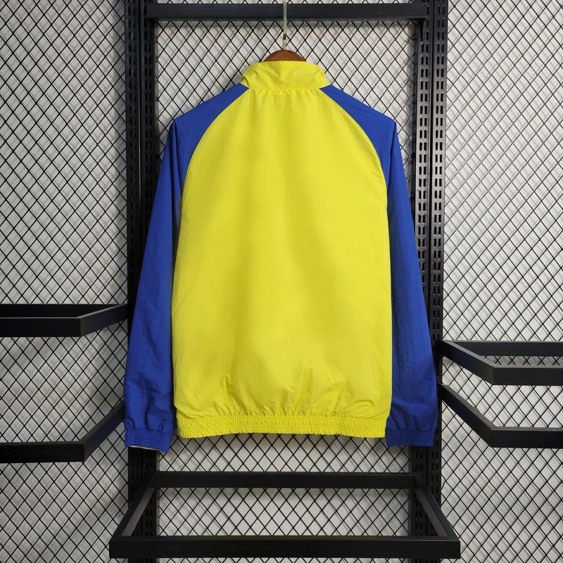 Windbreak Corta-Vento Al-Nassr Masculino - Amarelo e Bege (Dupla Face)