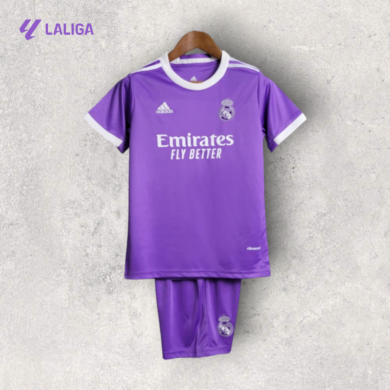 Kit Infantil Retrô Real Madrid - Temporada 2017/18 - Away