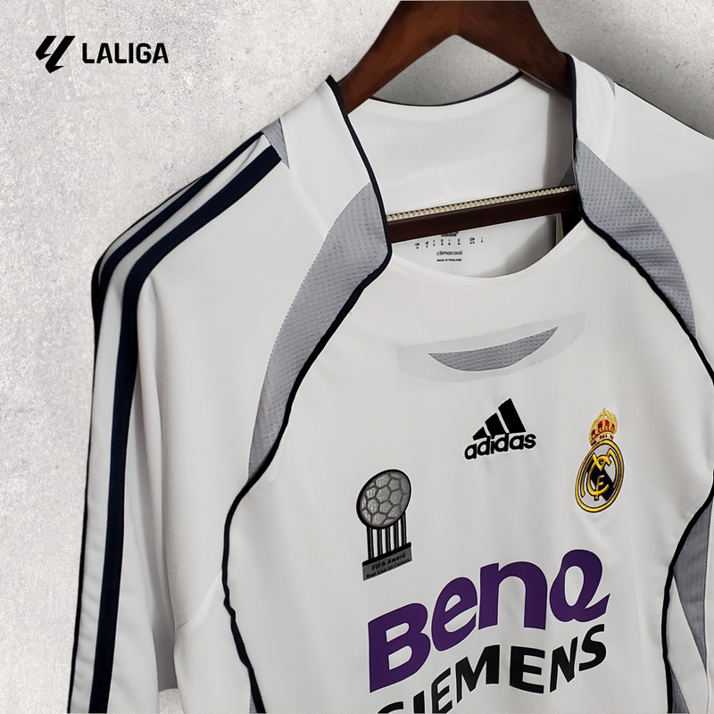 Retrô Manga Longa Real Madrid - Temporada 2006/07 - Home