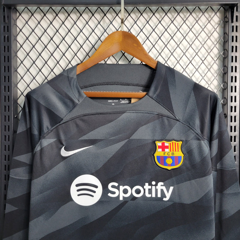 Camisa Barcelona Manga Longa Masculino - Temporada 2023/24 - Uniforme de Goleiro