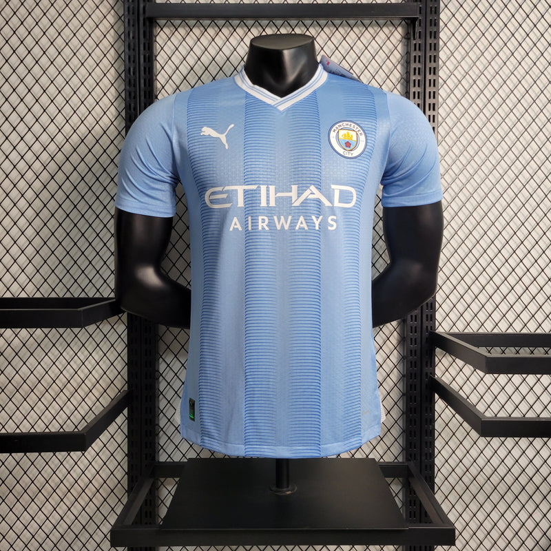 Camisa Manchester City Masculino - Temporada 2023/24 - Home (Versão Jogador)