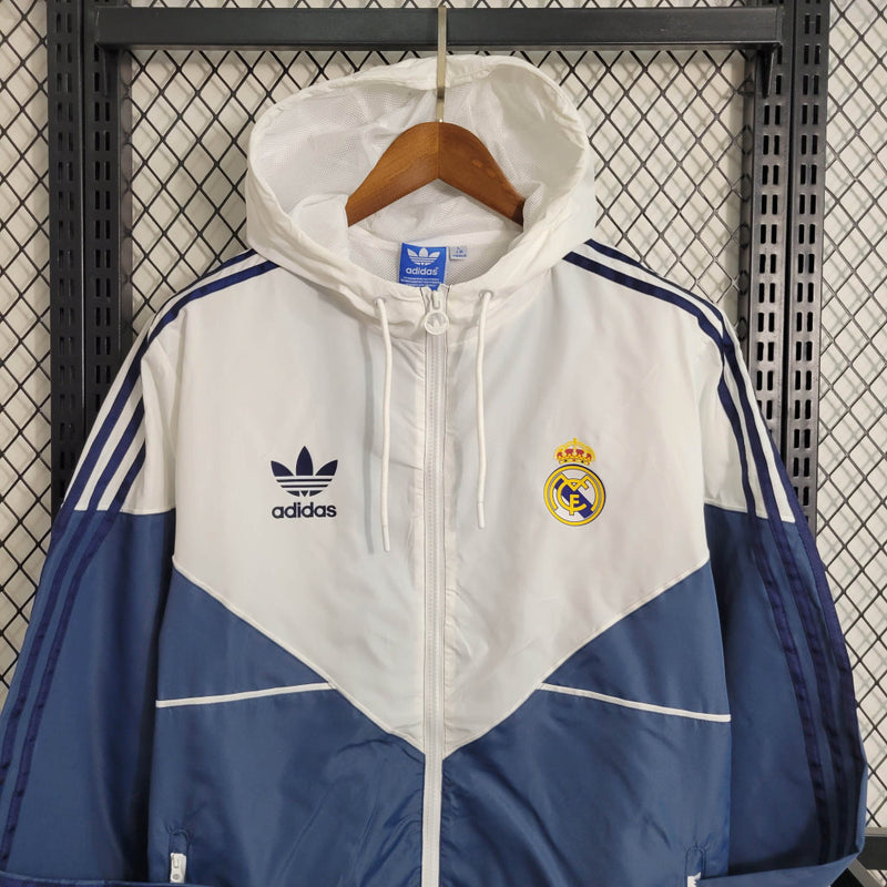 Windbreak Corta-Vento Real Madrid Masculino - Azul e Branco