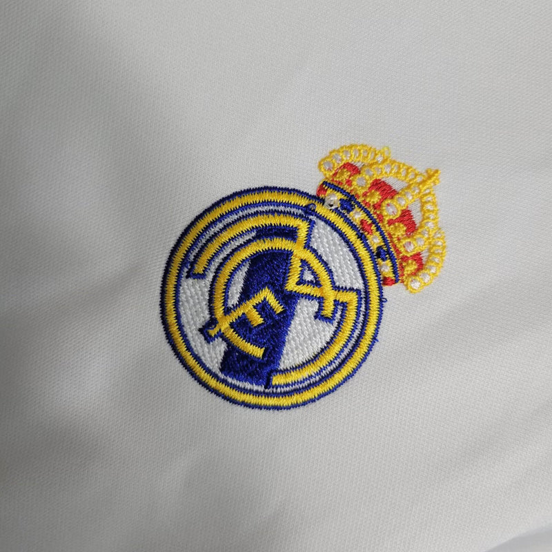 Kit Infantil Manga Longa Real Madrid - Temporada 2023/4 - Home