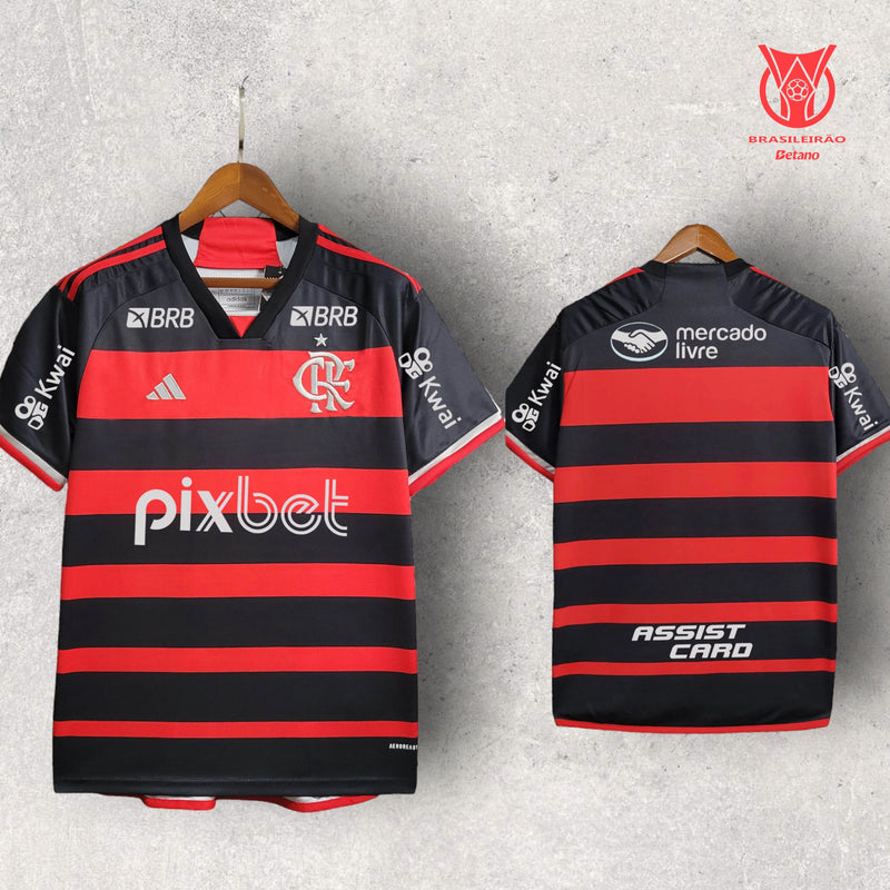 Camisa Flamengo Masculino - Temporada 2024/25 - Home (Todos os patrocínios)