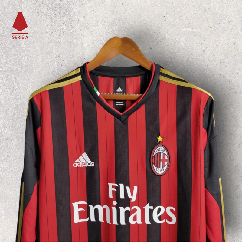 Retrô Manga Longa Milan - Temporada 2013/14 - Home