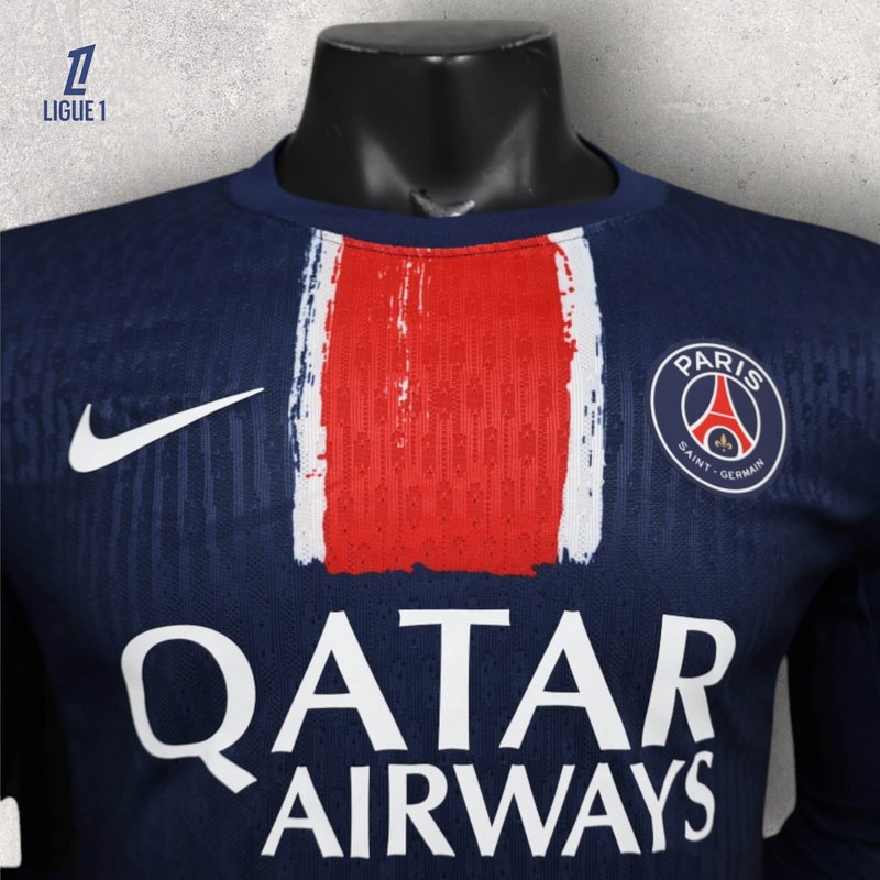 Camisa Manga Longa PSG Masculino - Temporada 2024/25 - Home (Versão Jogador)