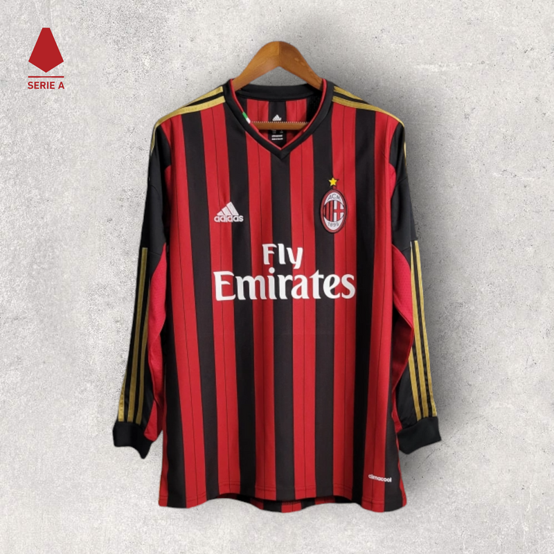 Retrô Manga Longa Milan - Temporada 2013/14 - Home