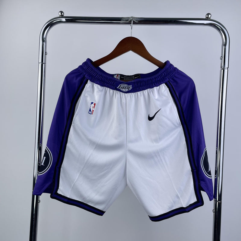 Short Los Angeles Lakers - Branco e Roxo