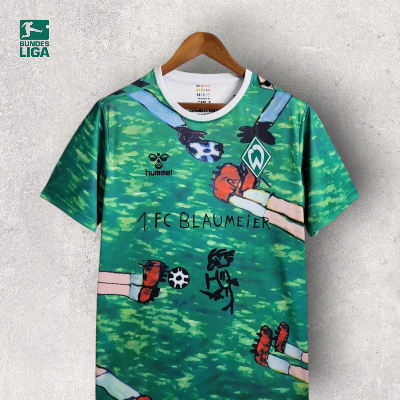 Camisa Werder Bremen Masculino - Temporada 2023/24 - Uniforme Pré-Jogo 125 anos