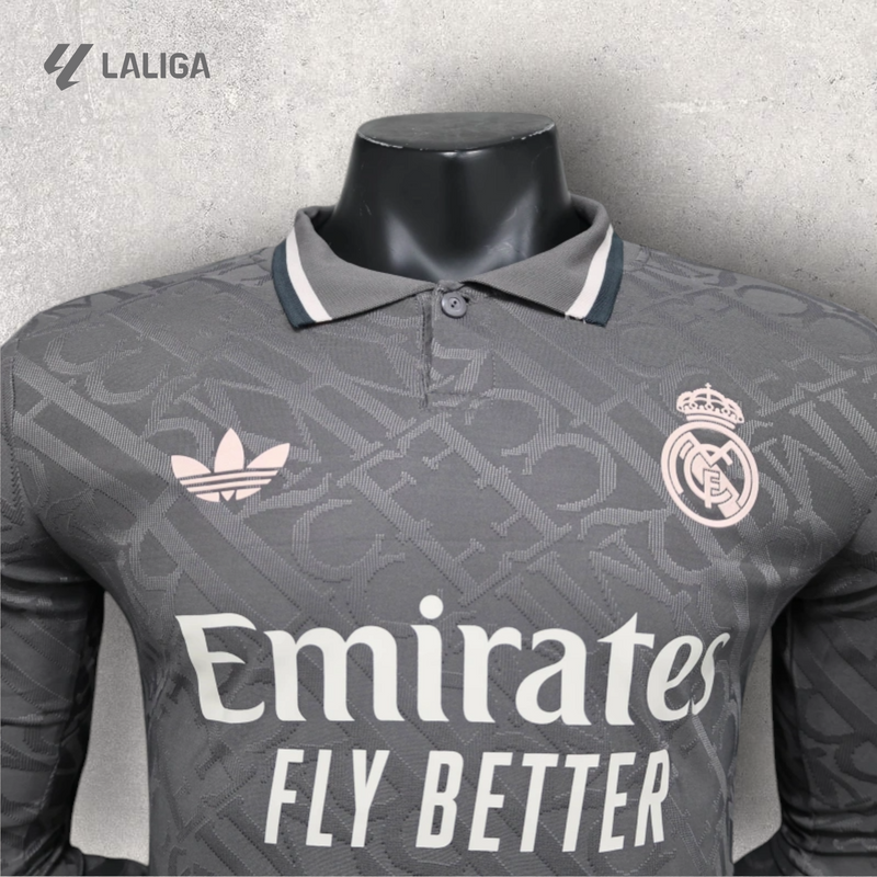 Camisa Manga Longa Real Madrid Masculino - Temporada 2024/25 - Uniforme III (Versão Jogador)