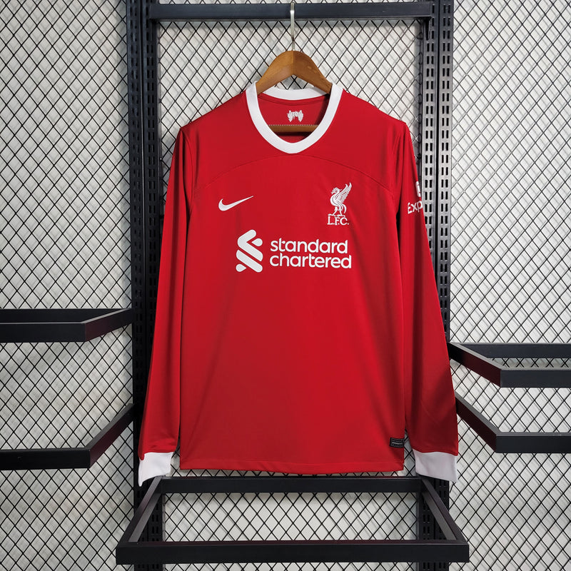 Camisa Manga Longa Liverpool Masculino - Temporada 2023/24 - Home