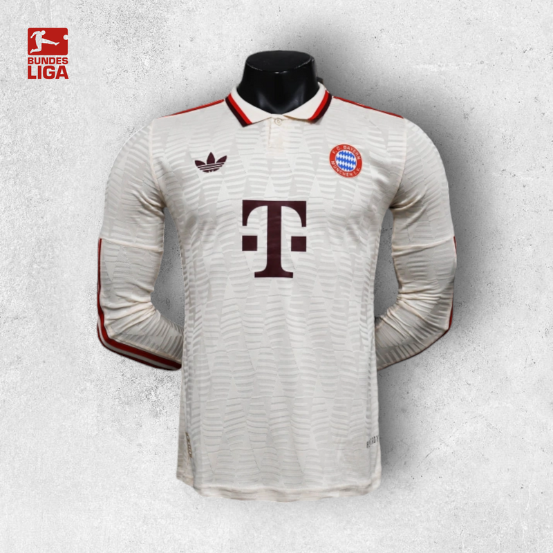 Camisa Manga Longa Bayern de Munique Masculino - Temporada 2024/25 - Uniforme III (Versão Jogador)