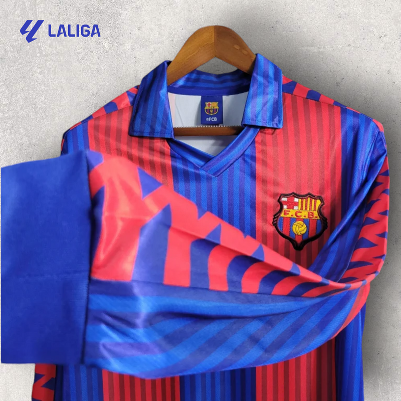 Retrô Manga Longa Barcelona - Temporada 1990/91 - Home