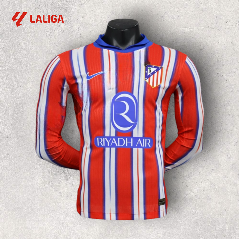 Camisa Manga Longa Atlético de Madrid Masculino - Temporada 2024/25 - Home (Versão Jogador)