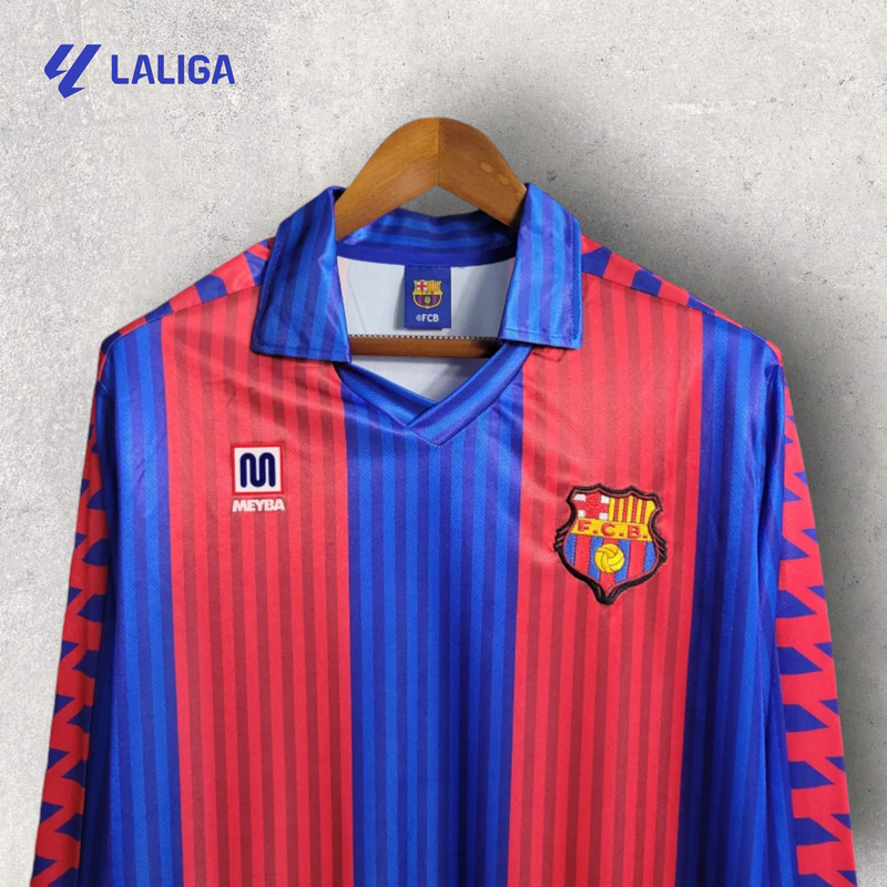 Retrô Manga Longa Barcelona - Temporada 1990/91 - Home