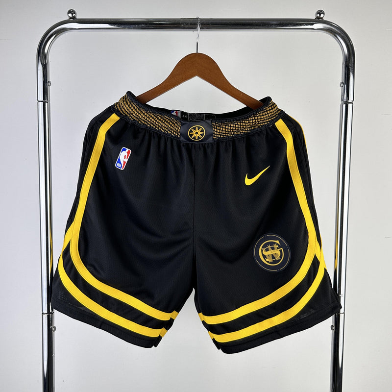 Short Golden State Warriors - Preto e Amarelo