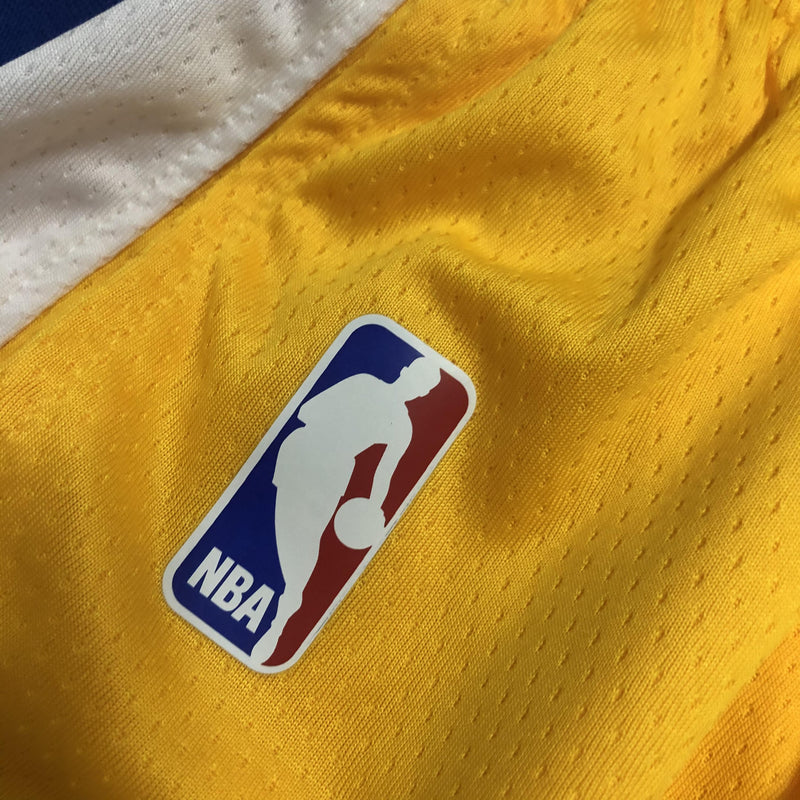 Short Golden State Warriors - Amarelo, Azul e Branco