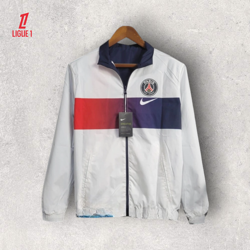 Windbreak Corta-Vento PSG Masculino - Branco e Azul (Dupla Face)