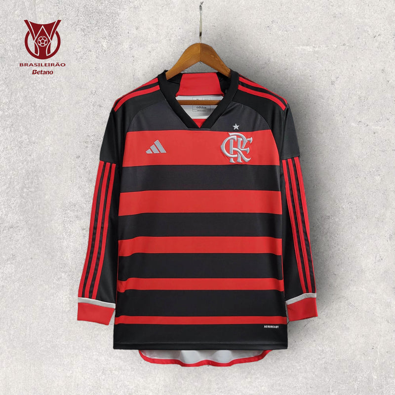 Camisa Manga Longa Flamengo Masculino - Temporada 2024/25 - Home