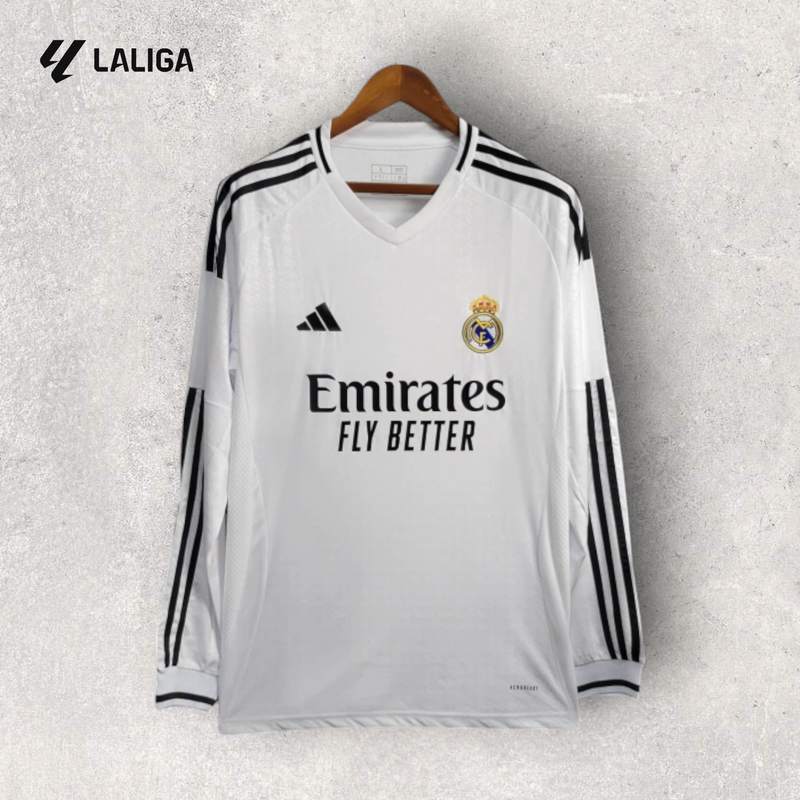 Camisa Manga Longa Real Madrid Masculino - Temporada 2024/25 - Home