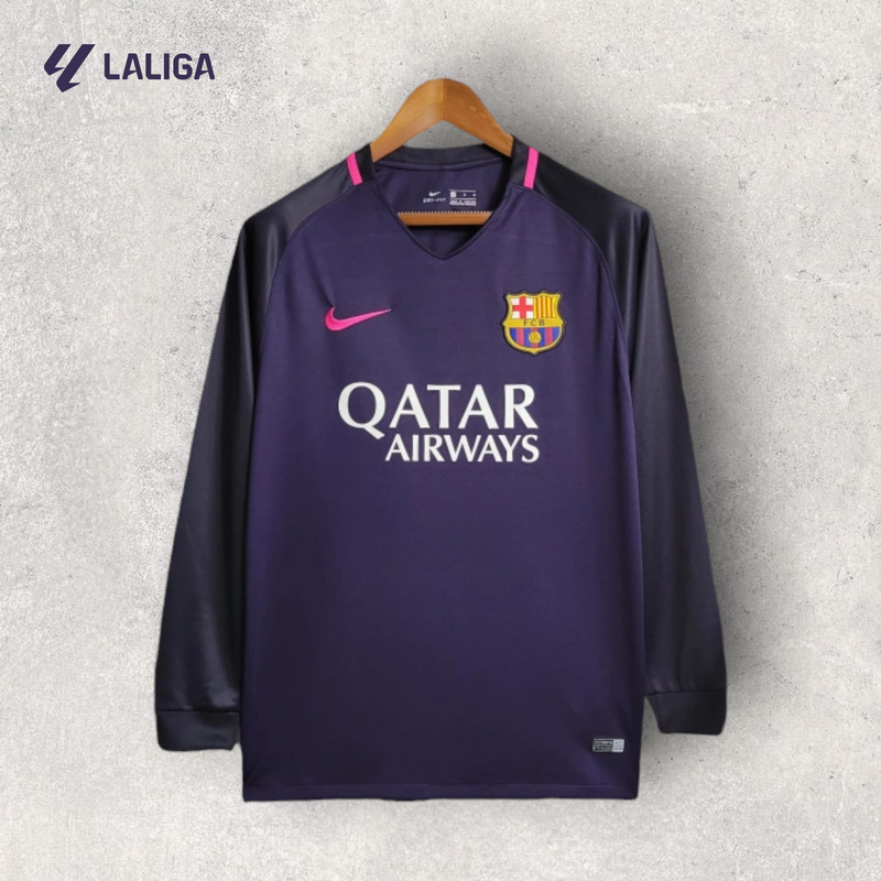 Retrô Manga Longa Barcelona - Temporada 2016/17 - Away