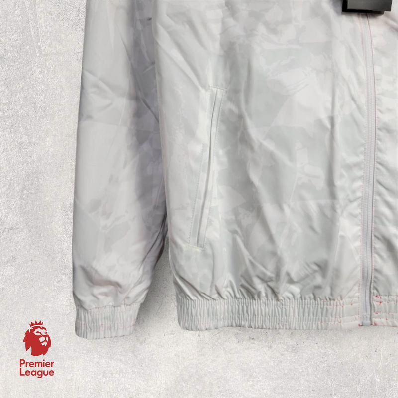 Windbreak Corta-Vento Liverpool Masculino - Vermelho e Branco (Dupla Face)