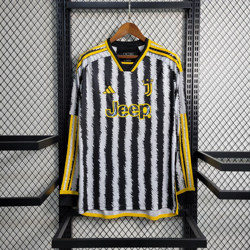 Camisa Manga Longa Juventus Masculino - Temporada 2023/24 - Home