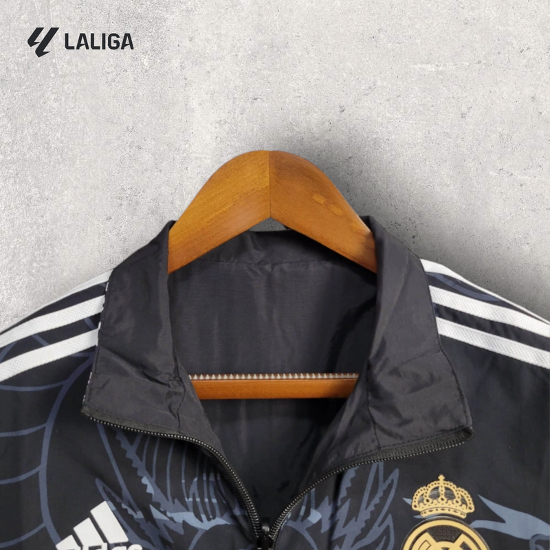 Windbreak Corta-Vento Real Madrid Masculino - Preto (Dupla Face)