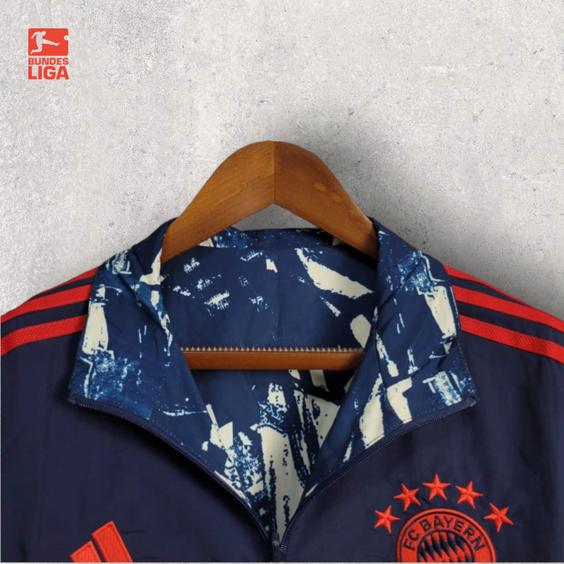 Windbreak Corta-Vento Bayern de Munique Masculino - Azul (Dupla Face)