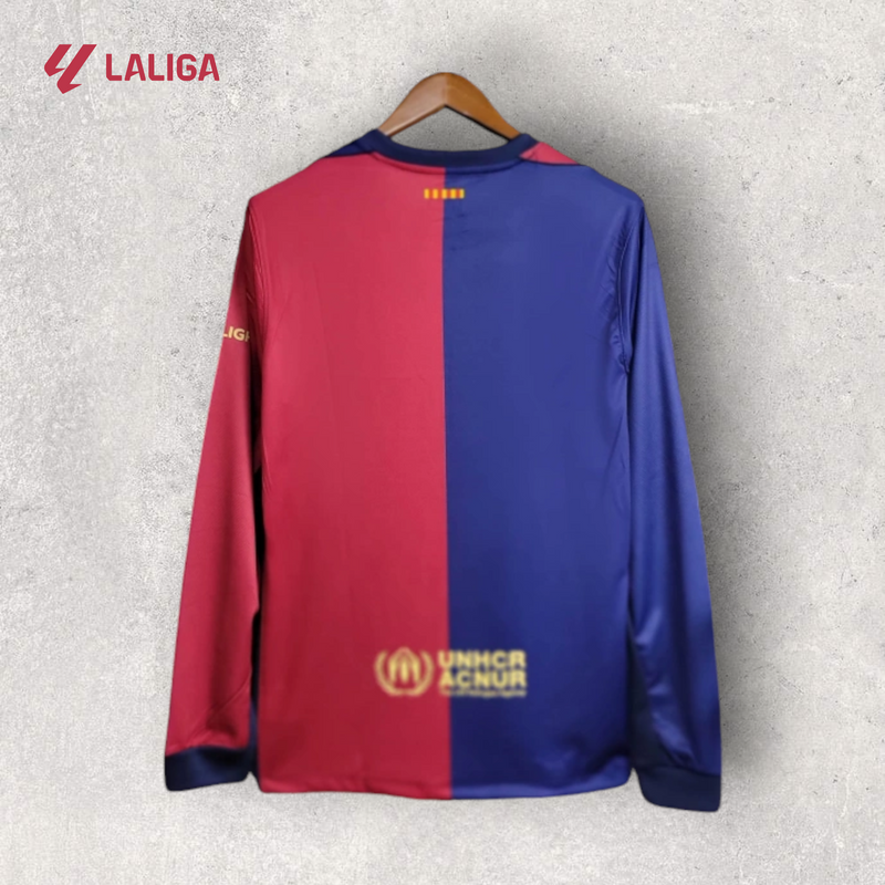 Camisa Manga Longa Barcelona Masculino - Temporada 2024/25 - Home