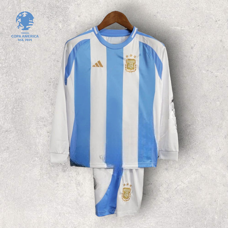 Kit Infantil Manga Longa Argentina - Temporada 2024/25 - Home