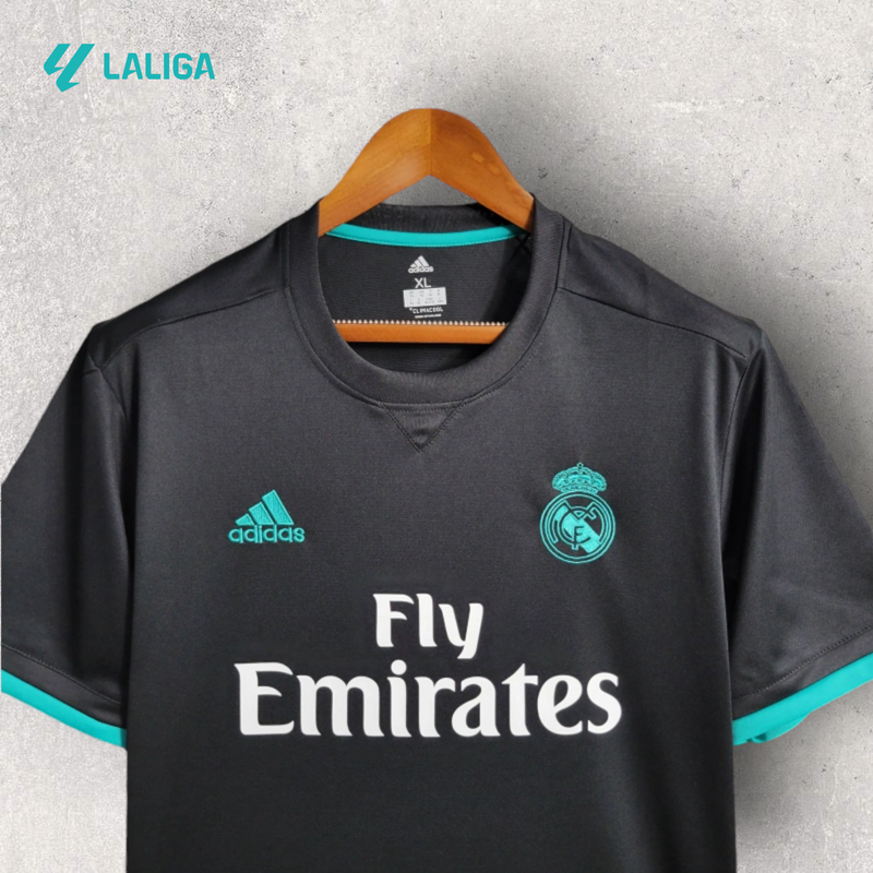 Retrô Real Madrid - Temporada 2017/18 - Away "Liga" (+ Quatro Patches)