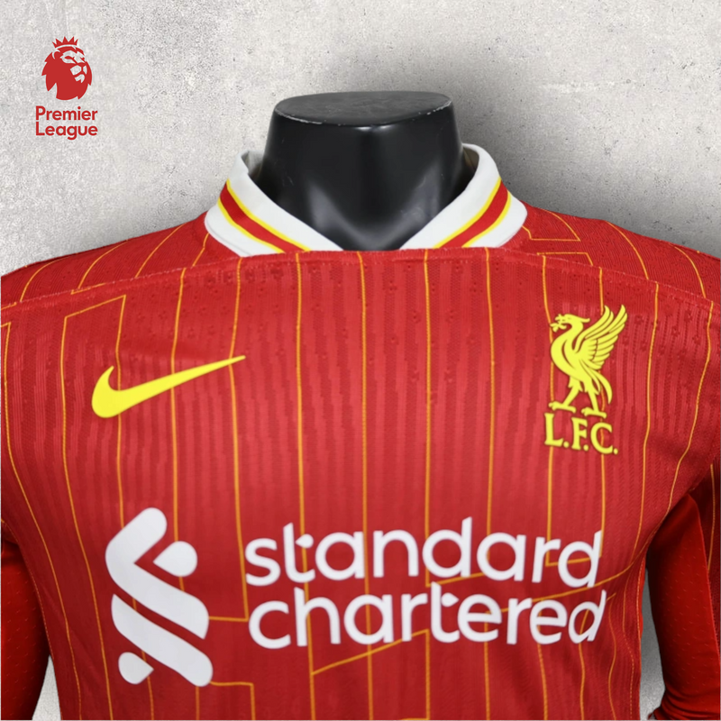 Camisa Manga Longa Liverpool Masculino - Temporada 2024/25 - Home (Versão Jogador)