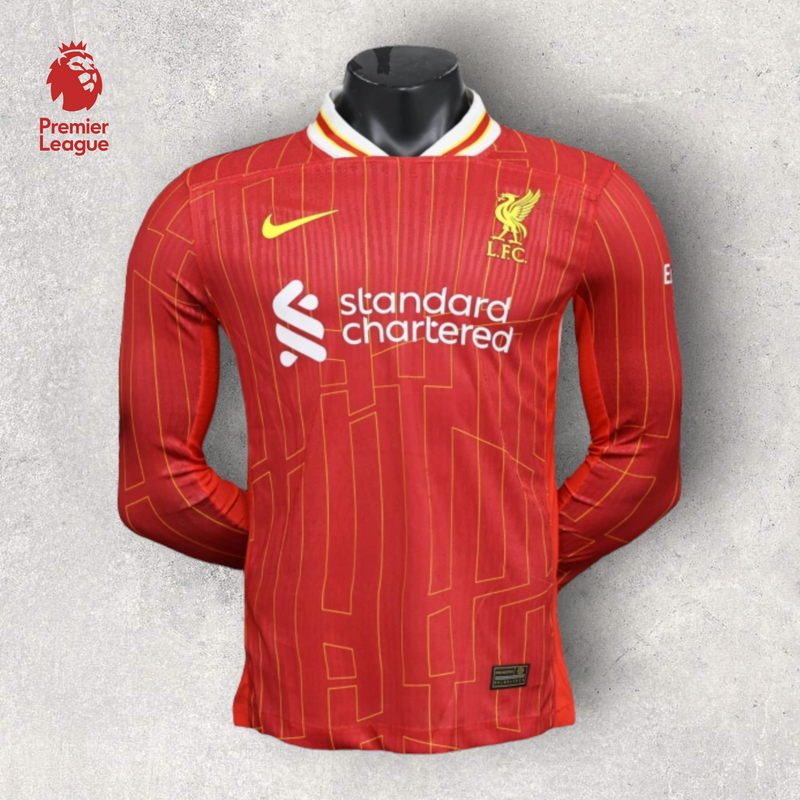 Camisa Manga Longa Liverpool Masculino - Temporada 2024/25 - Home (Versão Jogador)