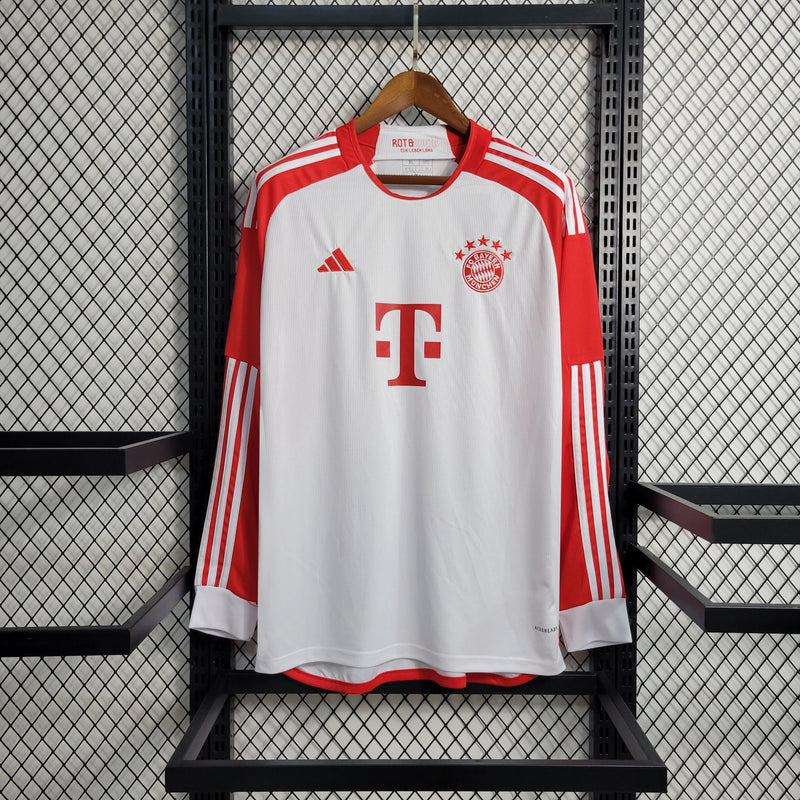 Camisa Manga Longa Bayern de Munique Masculino - Temporada 2023/24 - Home