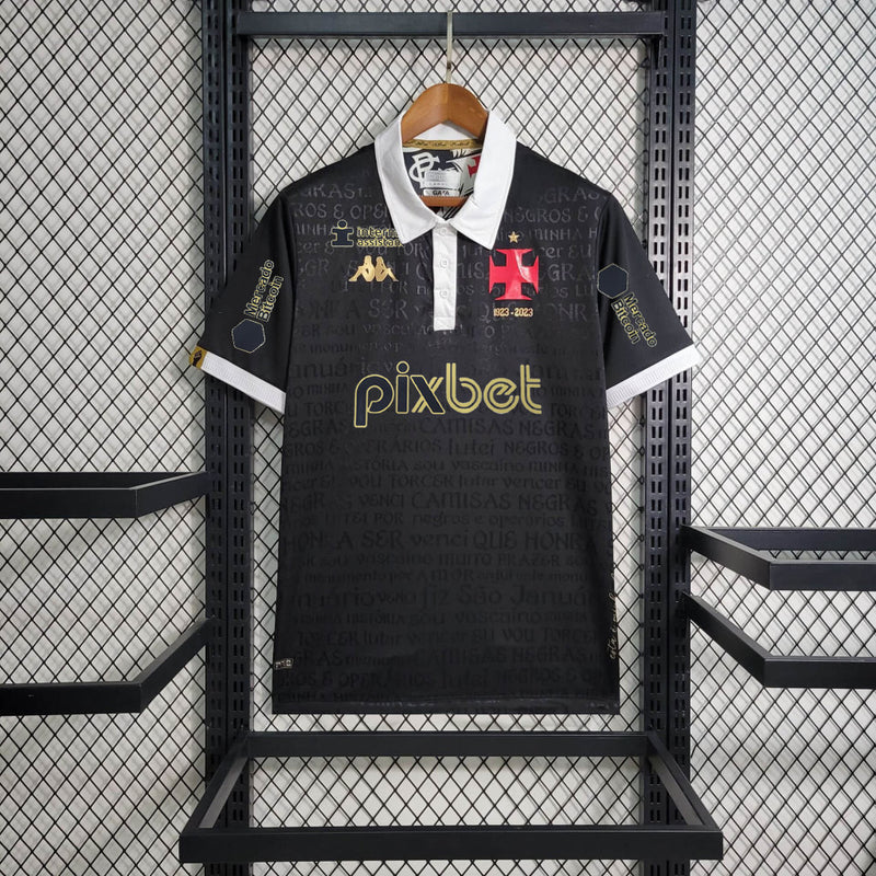 Camisa Vasco Masculino - Temporada 2023/24 - Uniforme III "Camisas Negras" (Todos os patrocínios)