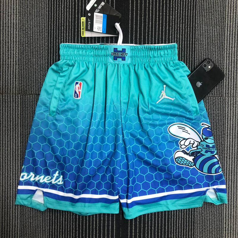 Short Charlotte Hornets - Azul Claro