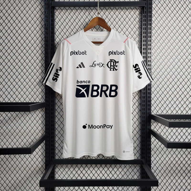 Camisa Flamengo Masculino - Temporada 2023/24 - Uniforme de Treino I (Todos os patrocínios)