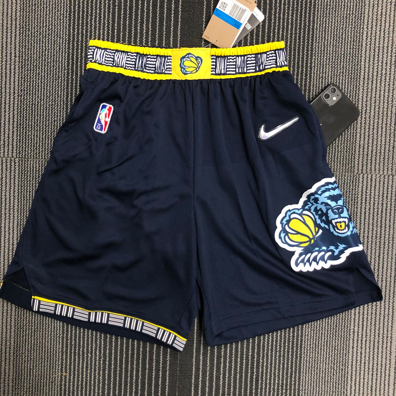 Short Memphis Grizzlies - Azul Escuro e Amarelo