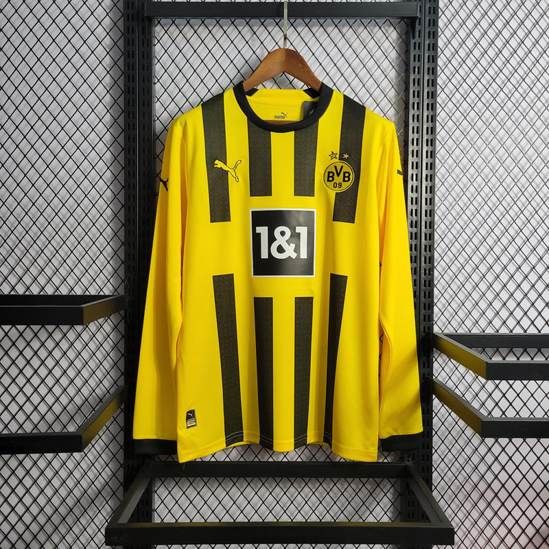 Camisa Manga Longa Borussia Dortmund Masculino - Temporada 22/23 - Home - Camisa10 Store